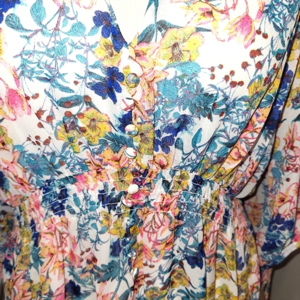 Colorful Floral Dress - Picture 3 of 8